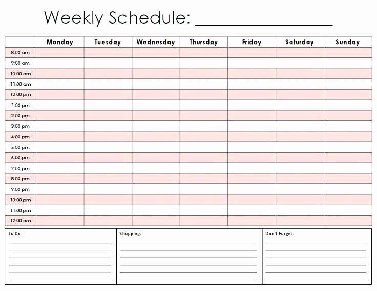 Free Appointment Schedule Template Luxury Printable Weekly Appointment 