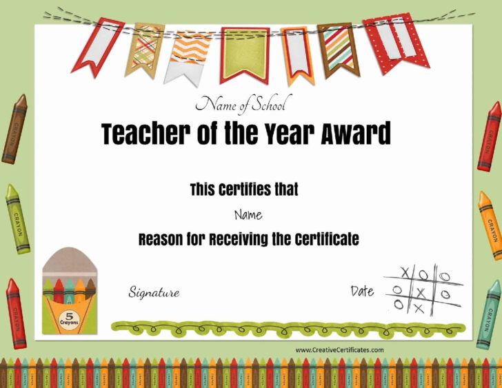 Free Printable Certificates For Teachers