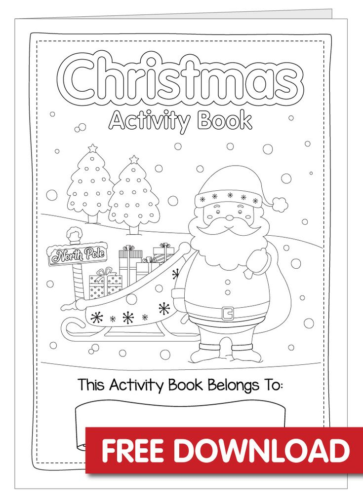 Free Christmas Activity Book Printable Christmas Activity Book 