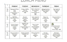 Free Daycare Menus To Print 8 Best Images Of Printable Preschool