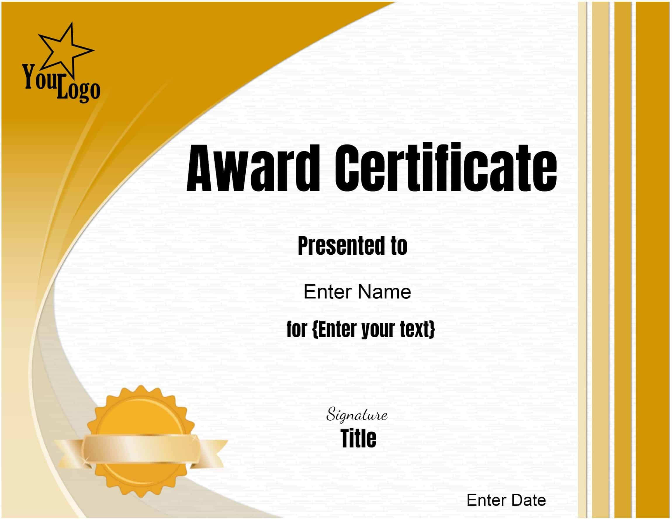 Free Editable Certificate Template Customize Online Print At Home