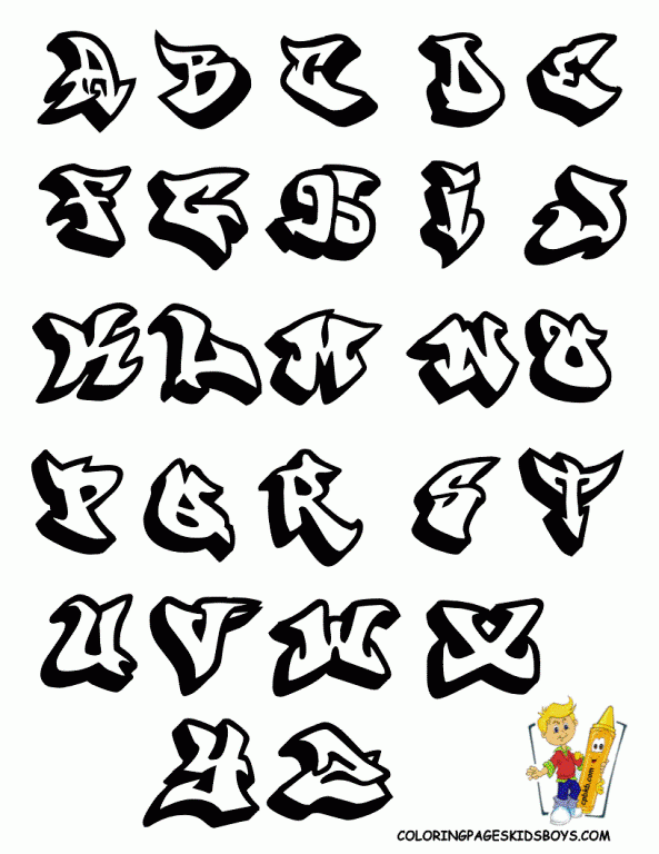 Free Lettering Styles Alphabets Home Graffiti Art Alphabet 20 