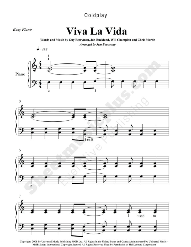 Free Printable Piano Sheet Music Online Popular Songs