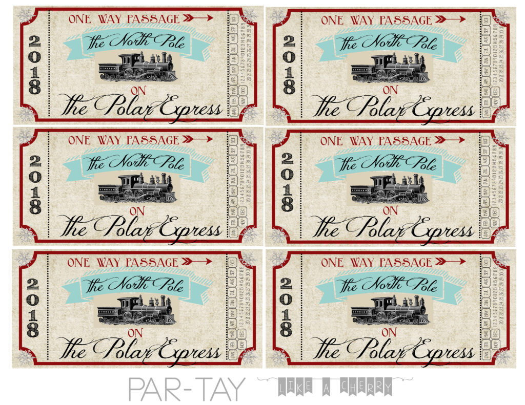 Free Polar Express Printable Tickets Fanny Printable