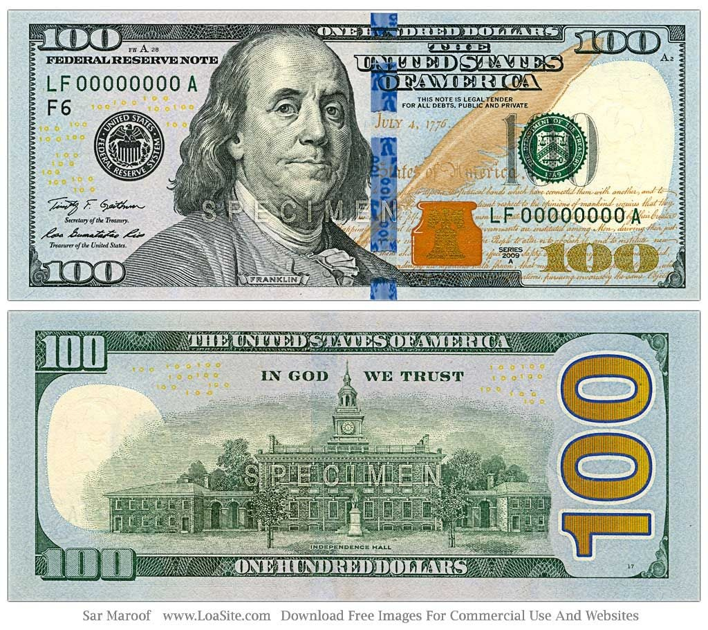 Free Printable 100 Dollar Bill Fanny Printable 