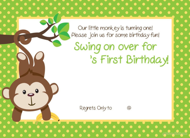 Free Printable Monkey Birthday Party Invitations