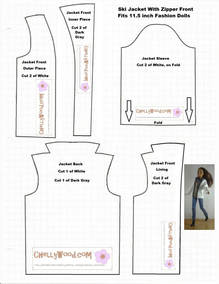 Free Printable Barbie Doll Sewing Patterns Template