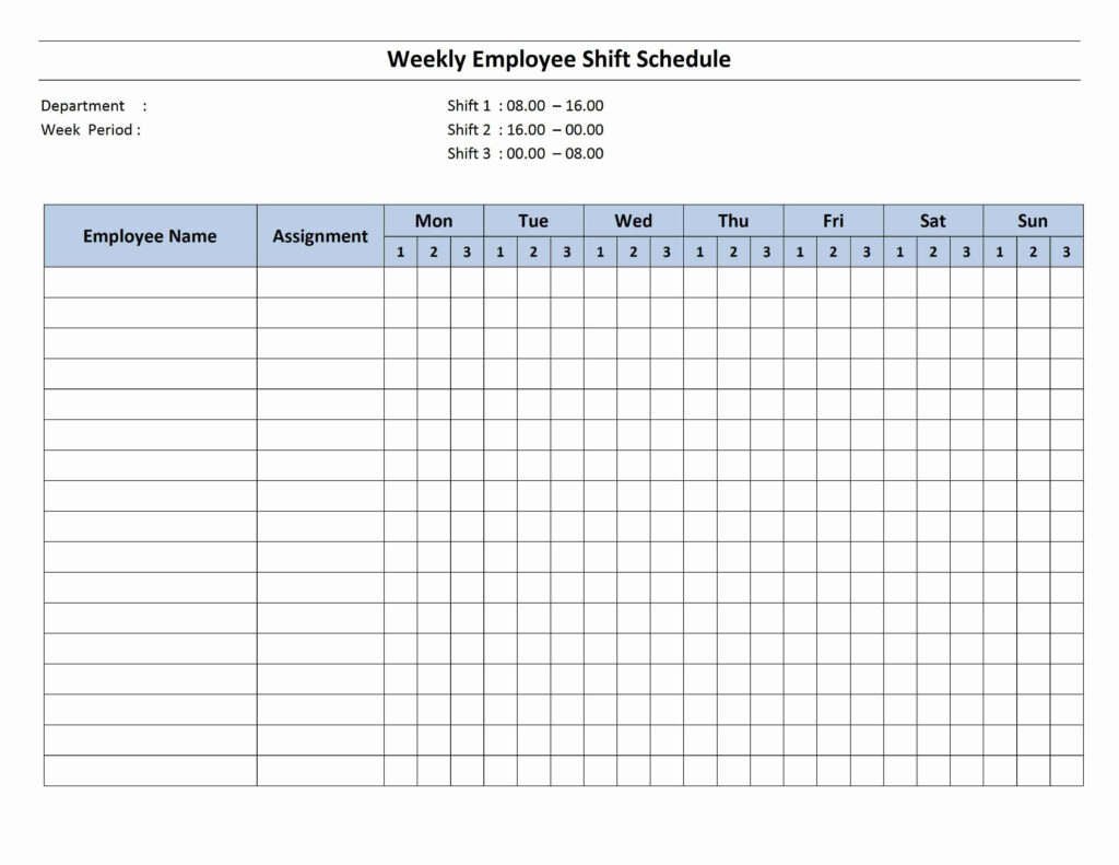 Free Printable Blank Work Schedules Free Printable | Fanny Printable