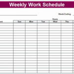 Free Printable Blank Work Schedules Free Printable