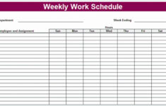 free printable blank work schedules free printable Free Printable Blank Work Schedules Free Printable