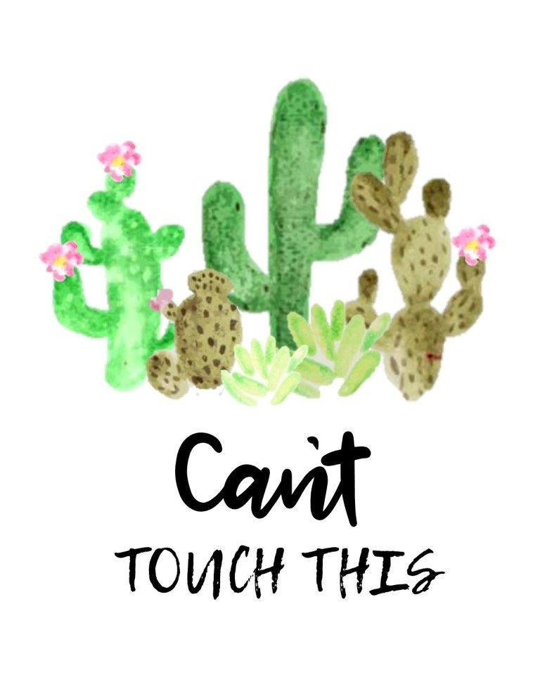 Free Printable Can t Touch This Cactus Print Within The Grove 