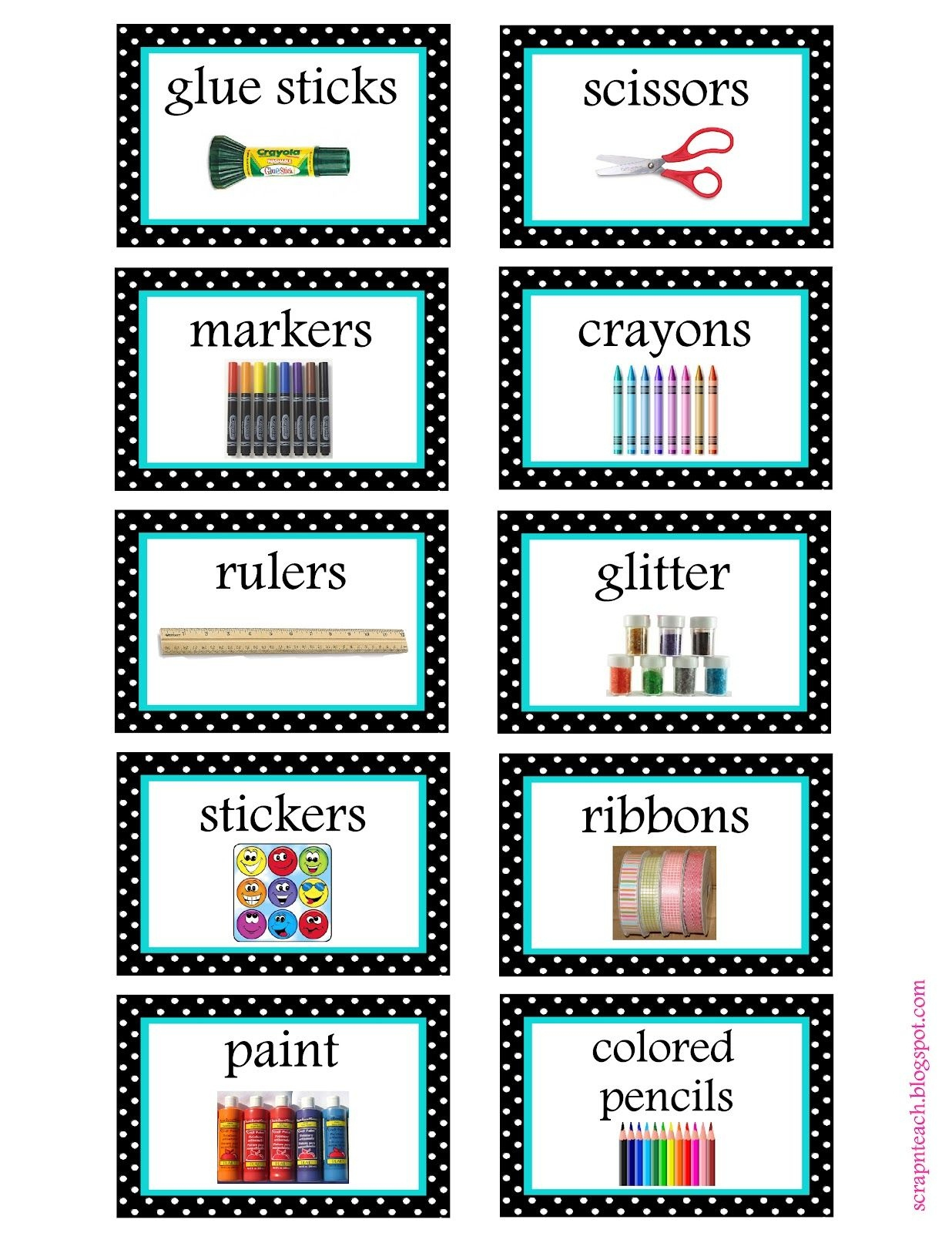 Free Printable Classroom Labels With Pictures Free Printable