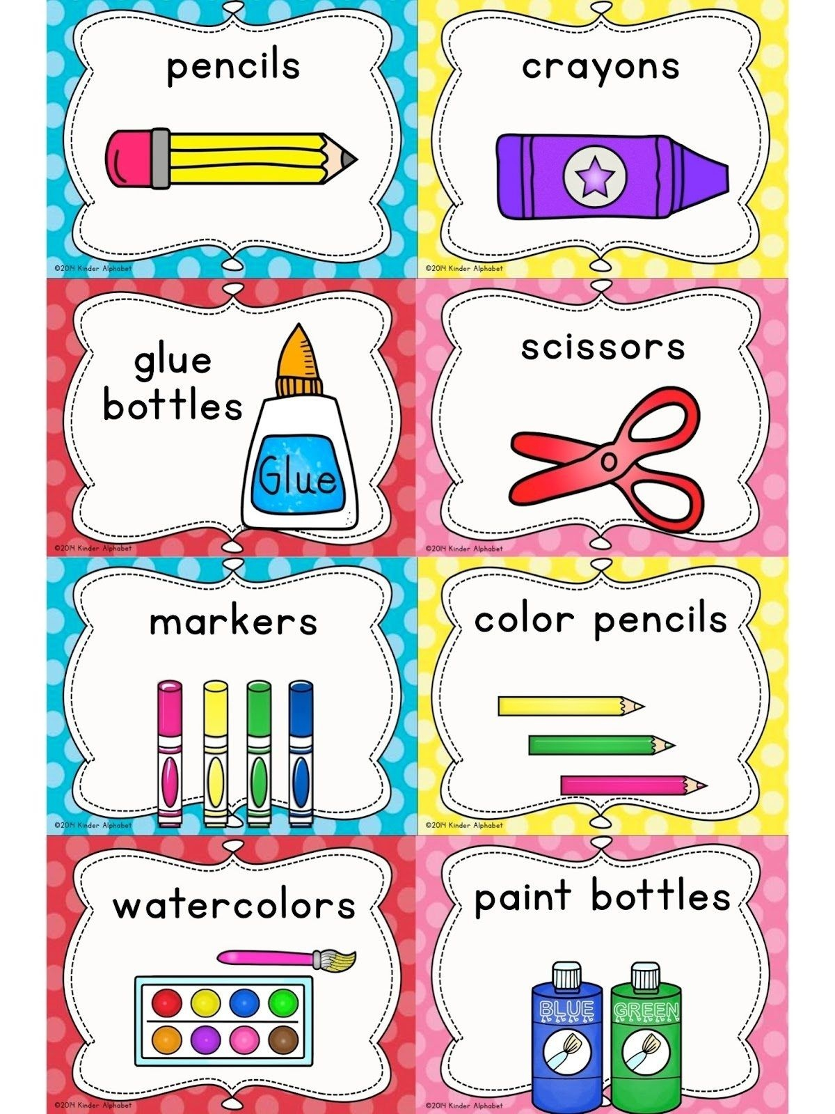 Free Printable Classroom Labels With Pictures Free Printable A To Z