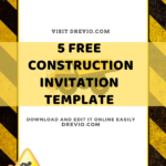 Free Printable Construction Birthday Invitation Templates