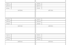 Free Printable Contact List Never Lose Contact Info Again With This