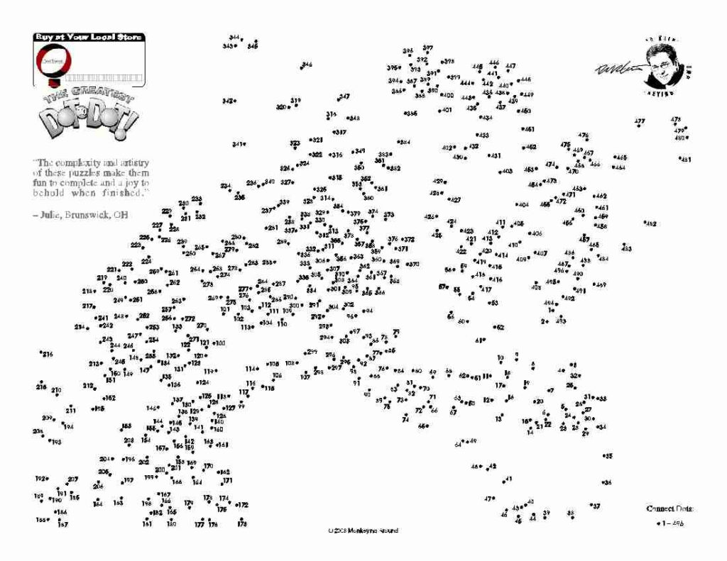 Free Printable Difficult Dot To Dot Puzzles Free Printable | Fanny ...