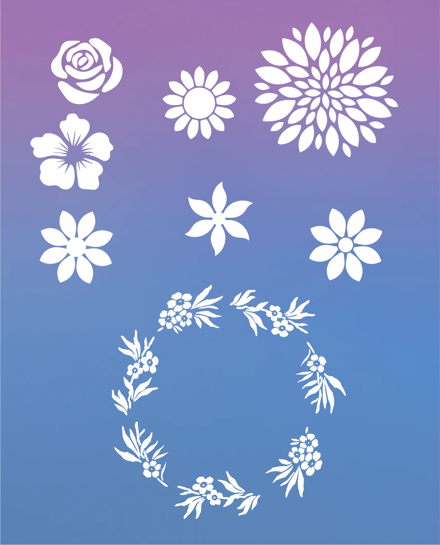 Free Printable Flower Stencil Designs