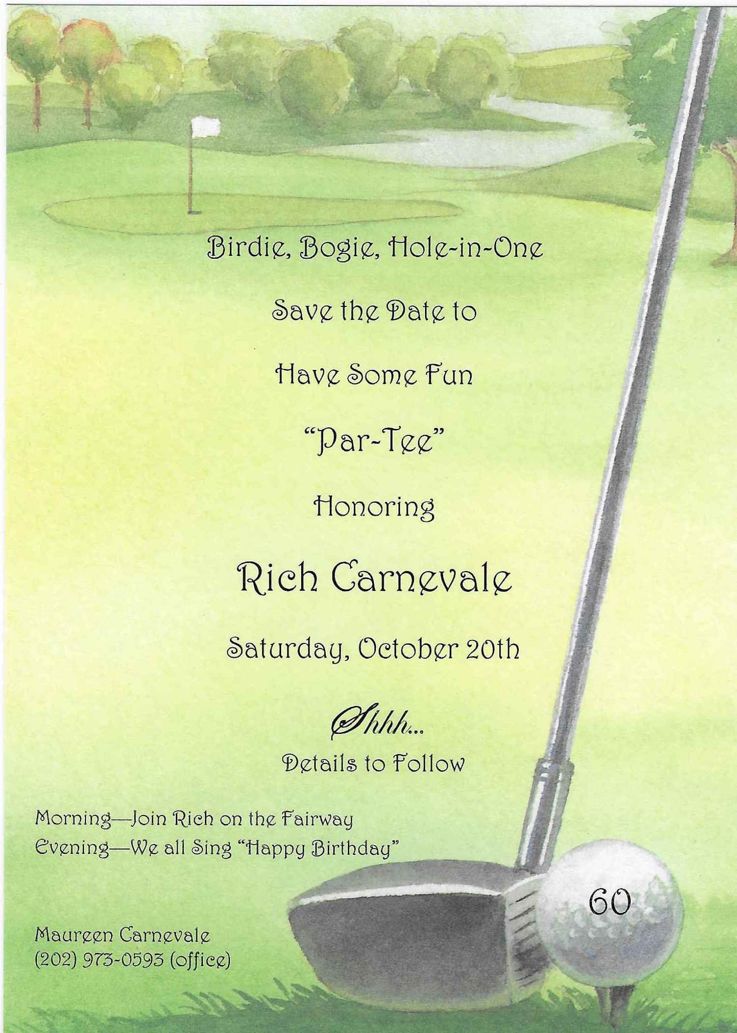 Free Printable Golf Stationary