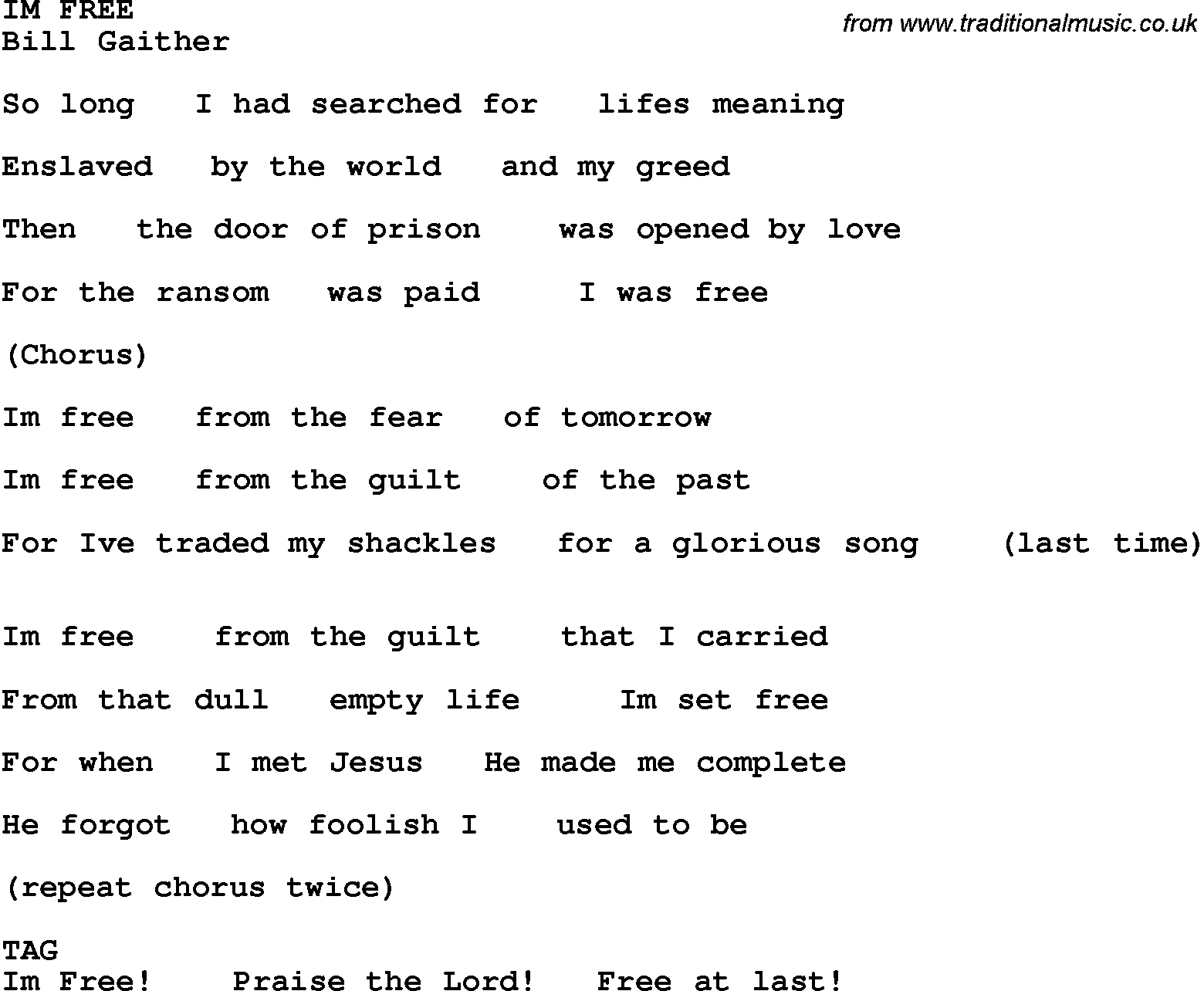 Free Printable Gospel Music Lyrics Free Printable