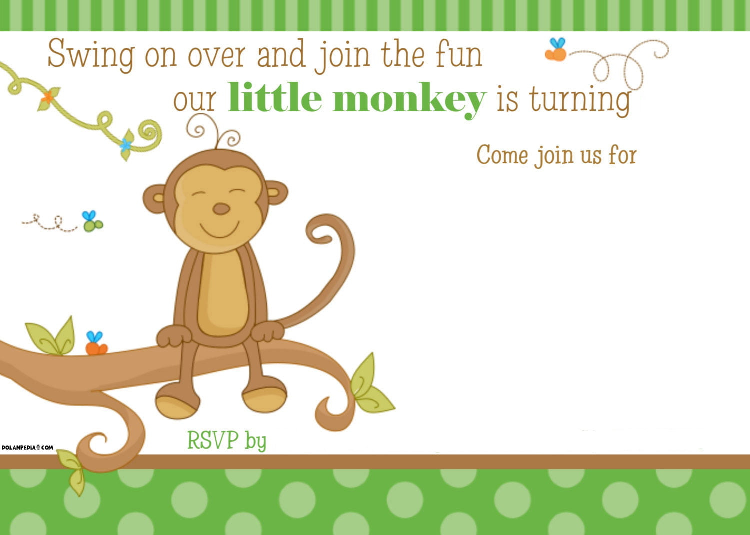 FREE Printable Little Monkey Birthday Invitation TemplateFREE PRINTABLE 