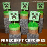 Free Printable Minecraft Cupcake Toppers And Wrappers Minecraft