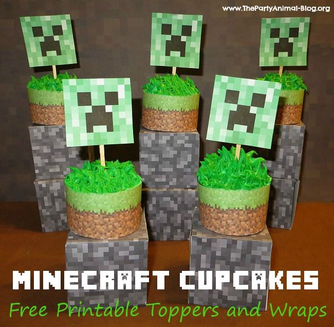Free Printable Minecraft Cupcake Toppers And Wrappers Minecraft 