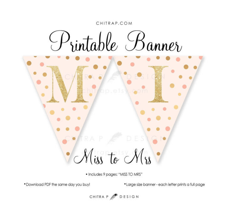 Free Printable Miss To Mrs Banner
