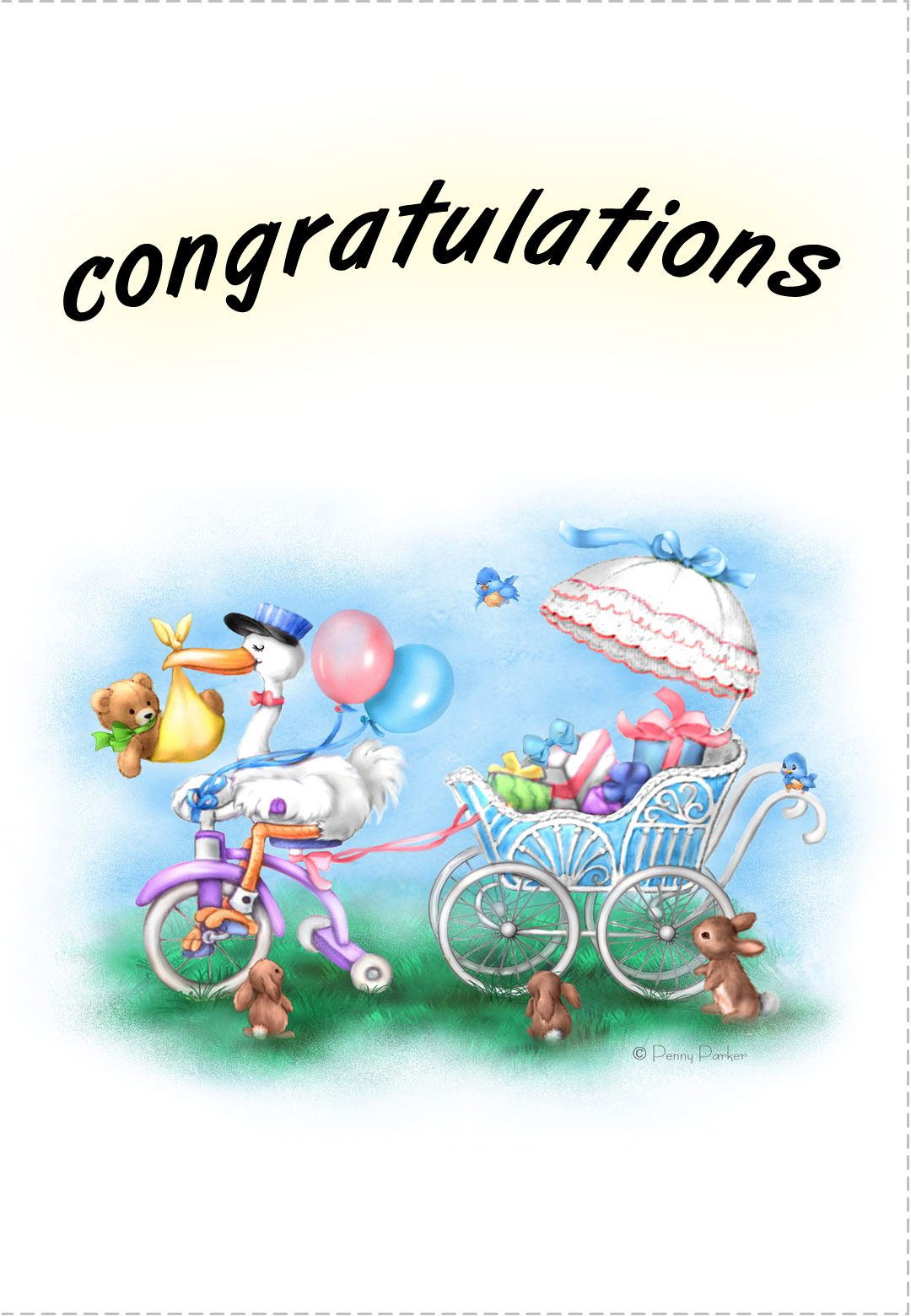 Free Printable New Baby Congratulations Greeting Card Congratulations 
