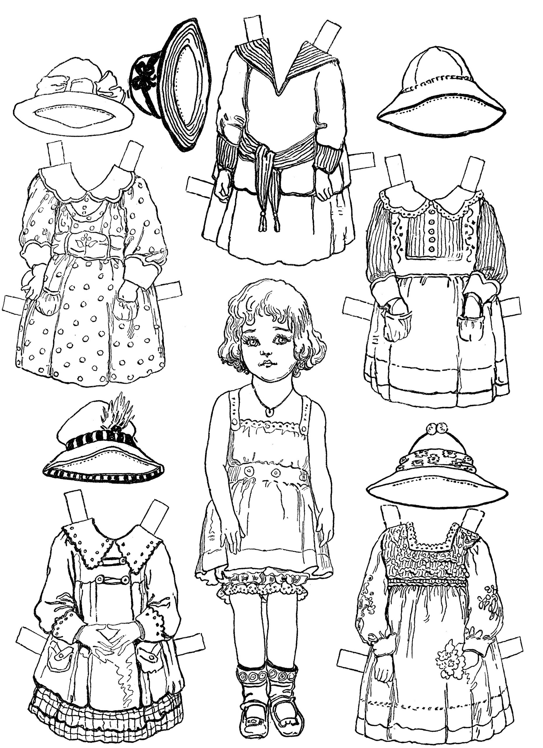 Free Printable Paper Doll Coloring Pages For Kids