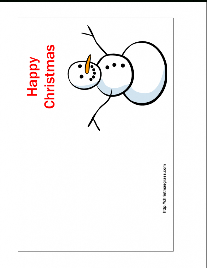 Free Printable Quarter Fold Christmas Cards Printable Card Free