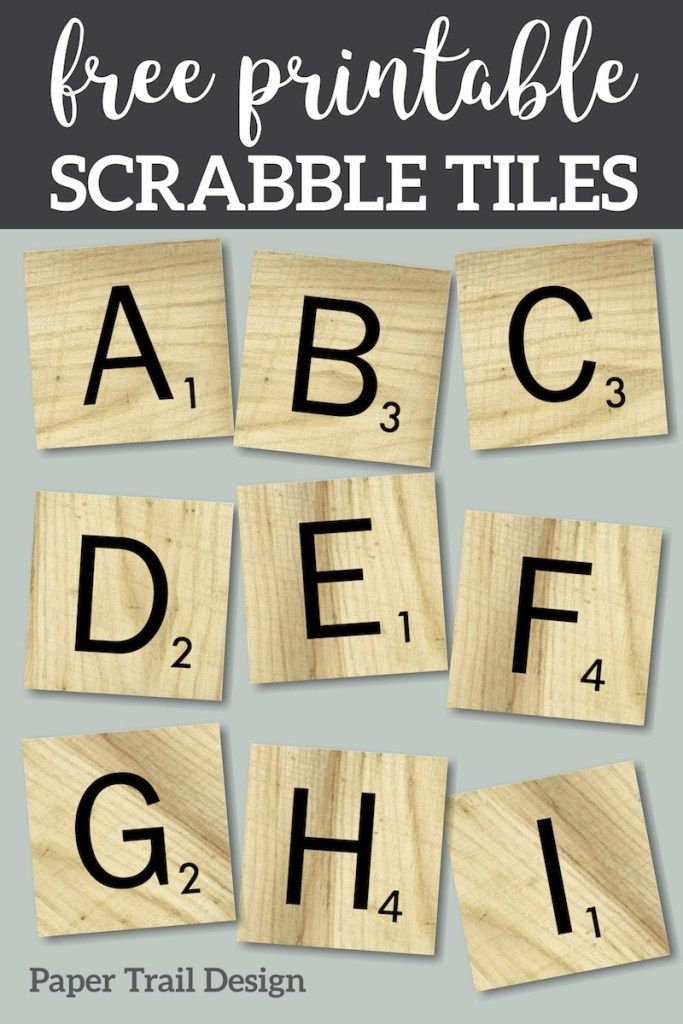 Free Printable Scrabble Tiles