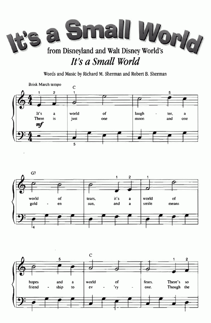 Free Printable Sheet Music For Piano Beginners Popular Songs Free 