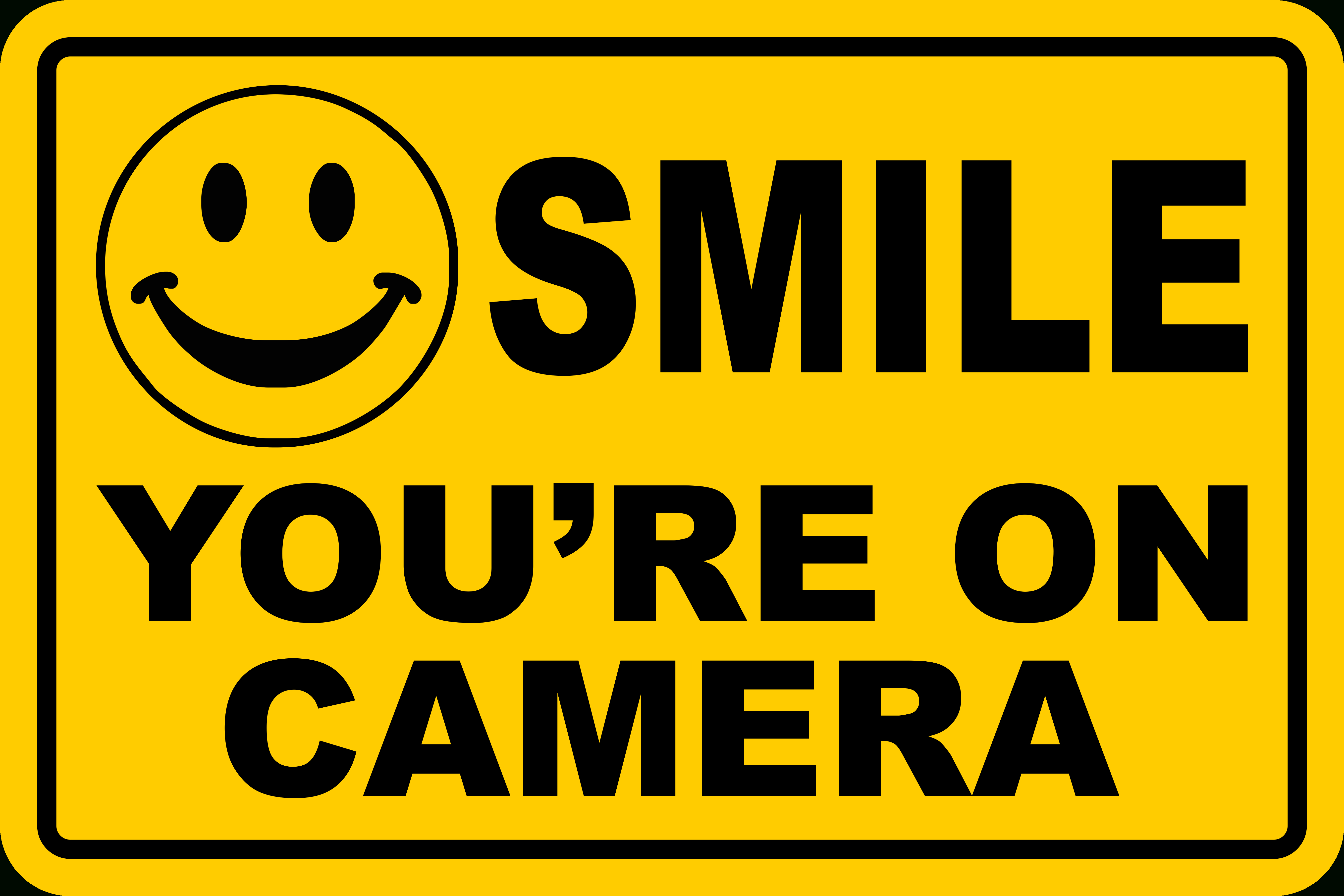 Free Printable Smile Your On Camera | Fanny Printable