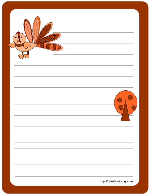 Free Printable Thanksgiving Stationery Thanksgiving Printables 