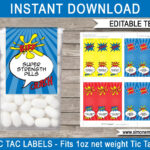 Free Printable Tic Tac Labels Free Printable