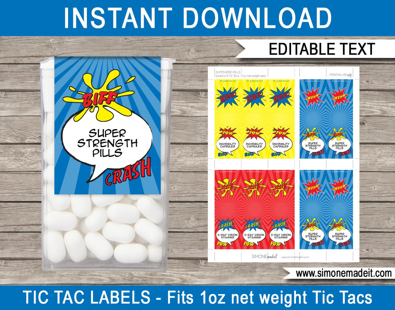 Free Printable Tic Tac Labels Fanny Printable