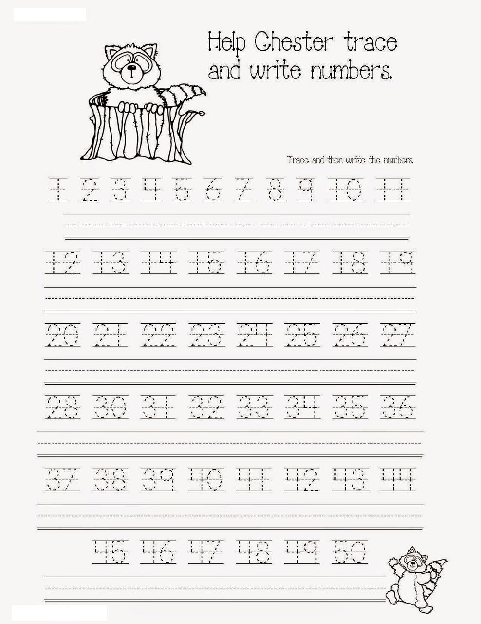 Free Printable Tracing Numbers 1 50 Free Printable A To Z