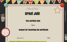 Free School Certificates Awards