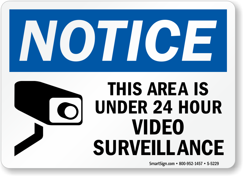 Free Security CCTV And No Trespassing Signs