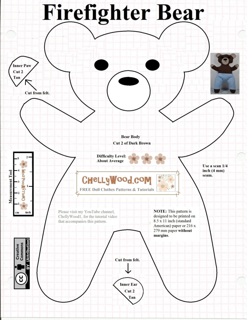 Free Printable Teddy Bear Patterns Fanny Printable