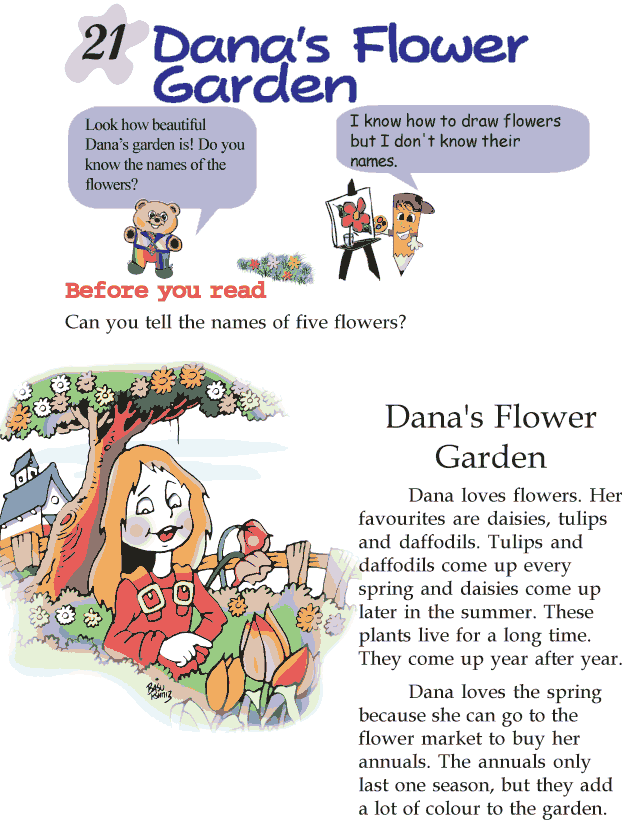 Grade 2 Reading Lesson 21 Short Stories Dana s Flower Garden 2nd 