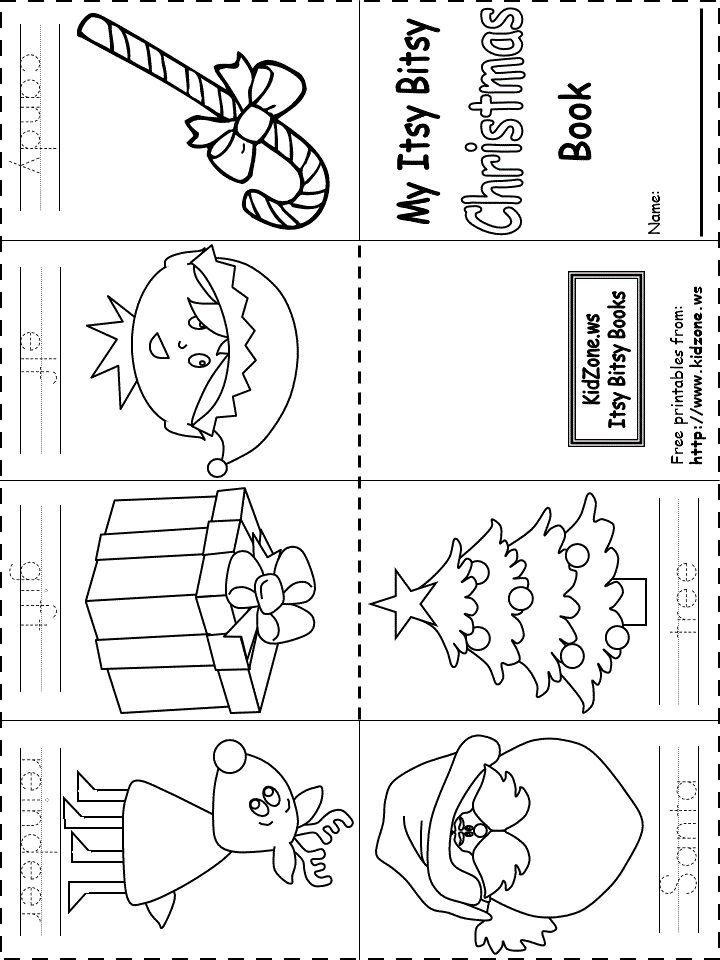 Itsy Bitsy Book Christmas Christmas Worksheets Christmas 