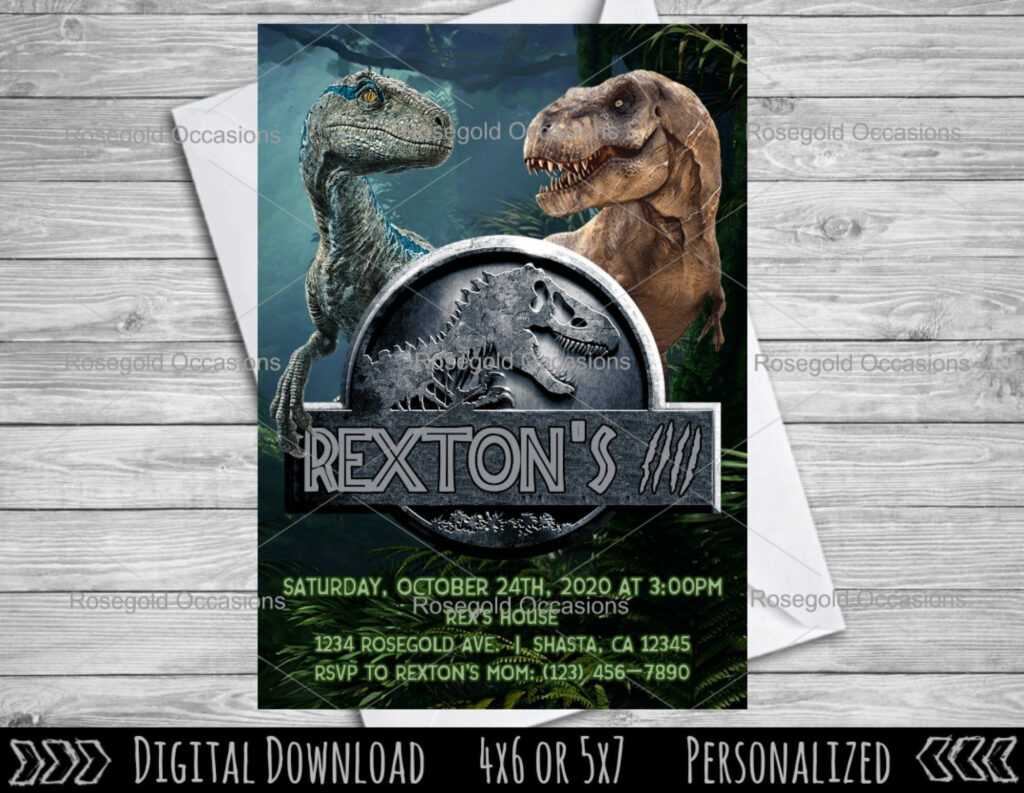 jurassic-birthday-invitation-jurassic-world-jurassic-park-etsy-fanny