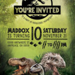 Jurassic World Invitation Template Free Elegant Jurassic World Birthday
