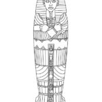 King Tut Gold Sarcophagus Of Ancient Egypt Coloring Page Ancient