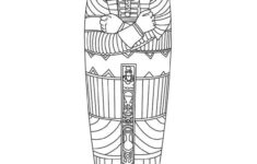 King Tut Gold Sarcophagus Of Ancient Egypt Coloring Page Ancient