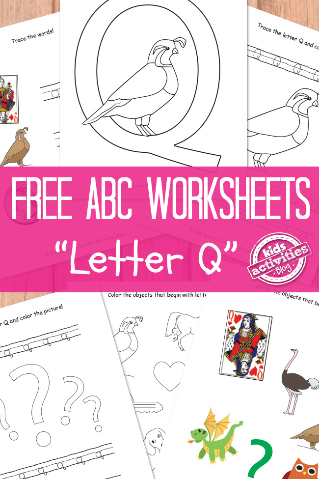 Letter Q Worksheets Free Kids Printable