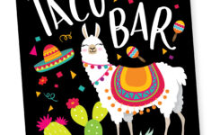 Llama Taco Bar Sign Printable Party Sign Instant Download Etsy