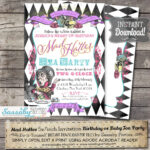 Mad Hatter Tea Party Invitation INSTANT DOWNLOAD