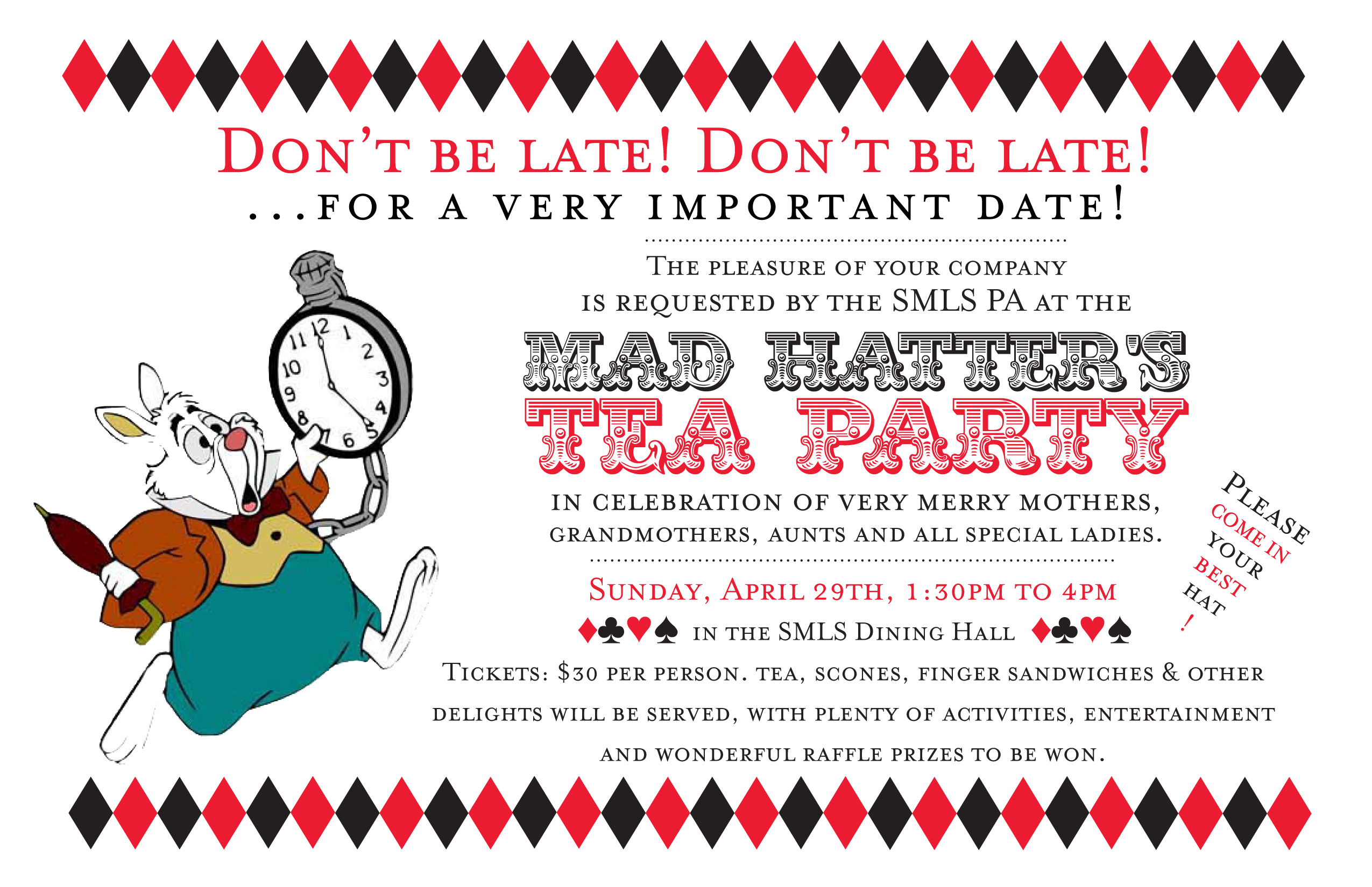 Mad Hatters Tea Party Invitation Template Business Template Ideas